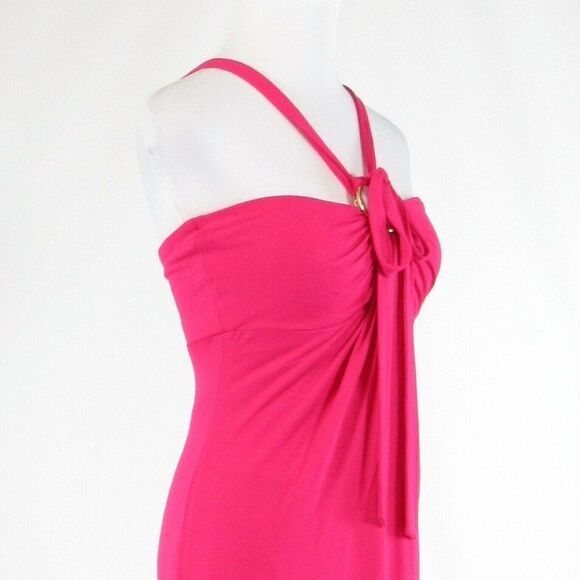 Pink CACHE asymmetrical hem dress S - Picture 4 of 8